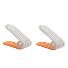 Étagère à chaussures double couche réglable en hauteur (4 positions), gain de place pour placard/entrée – Compatible avec la plupart des