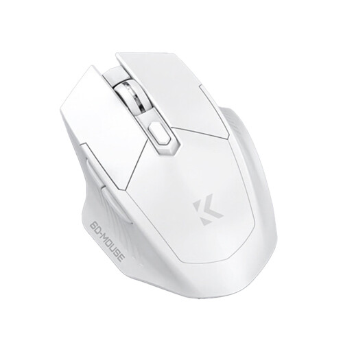 Mouse wireless Bluetooth, mod Silent2, 1600 DPI, încărcare tip C, mouse ergonomic alb
