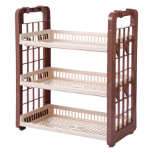 Étagère de rangement en plastique pour café, idéale pour la salle de bain et la maison. Design détachable, 3 niveaux.