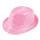 Herre Jazz Fedorahatt med paljetter – rosa 1