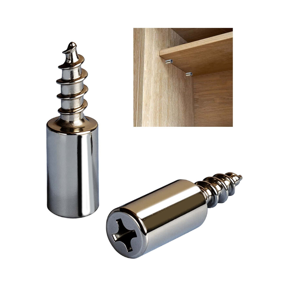 20Pcs Shelf Support Pegs With Screw, Durable Multi Functional Shelf Bracket For Cabinet Bookcase Closet Furniture 9496895158581