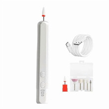 Electric Nail Trimmer for Adults & Seniors – USB Rechargeable, Adjustable Speed, Portable (143x22x20mm, White)