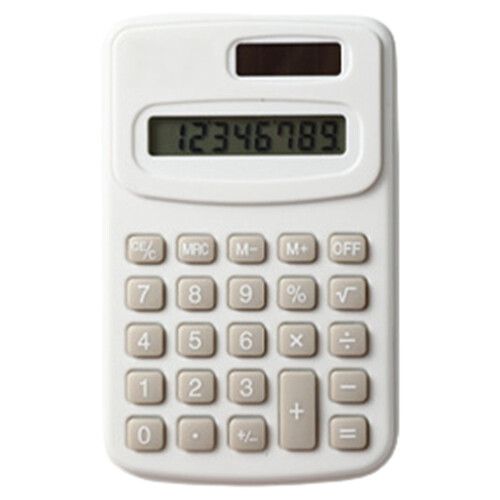 12-Digit Solar/Battery Desktop Calculator with Large LCD Display, Compatible with Office Use