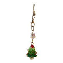 Ciondolo per cellulare a forma di albero di Natale in perline di vetro
