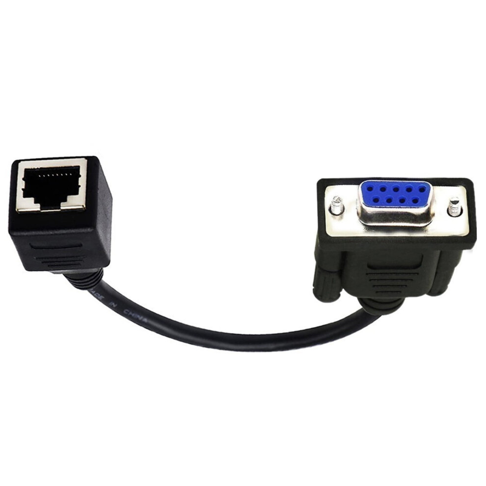 Rj45 To Rs232 Db9 9Pin Port Male To Rj45 Female Cat5 Ethernets Consoles Ethernets Extend Adapters Communication Cable 9496895158987
