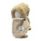 Conjunto de gorro e cachecol de tricô feminino cáqui 1