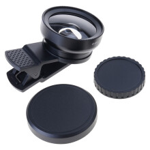 1. Adjustable 0.45x Wide Lens Set with Clip-On Mount for Smartphone Photography