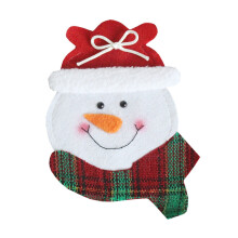 Christmas cutlery holder pockets Santa snowman reindeer