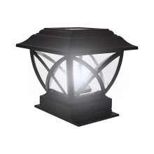 Solar Post Cap Lights 1 Pack, Outdoor Post Lights Solar Powered Deck Lights for Bigger Than 5.5" *3.5 " Posts in Garden Decor-White Light