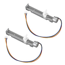 2X 12V Stepper Motor Stroke 80mm with Slider Motor for DIY Small Engraving Machine,2 x Motor with Linear Slide,silver