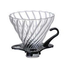 Hell over kaffedrypperfilter for 1–4 kopper, gjenbrukbar varmemaskin – glasskjegle