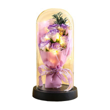 Valentines Rose Gifts For Her Flower Gifts For Women Rose In Glass Dome Light Up Eternal Roses Birthday Gifts For Mom Anniversary Eternal Rose Gift