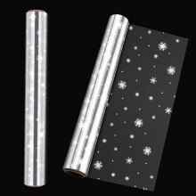 2.5 Mil Snowflake Pattern Cellophane Wrap Roll 3000x40cm Gift Basket Wrapping Arts Crafts(1181.1X15.75X1.97in)