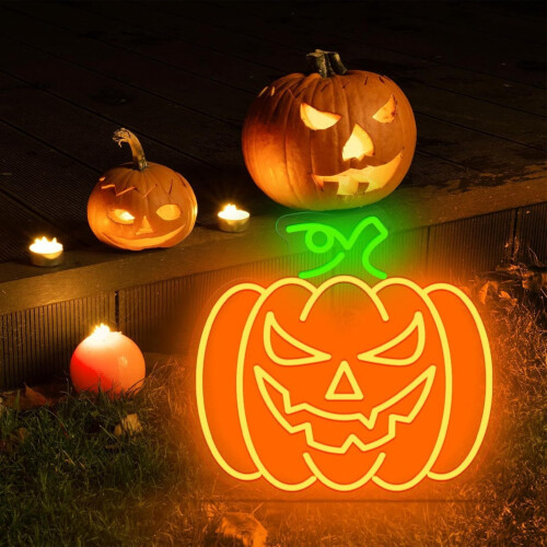Φωτεινή πινακίδα LED για το Halloween – Στοιχειώδης διακόσμηση τοίχου 12,2"13" για πάρτι