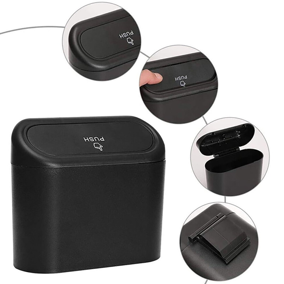 Leakproof Car Trash Can With Lid, Fits Cup Holder, Compatible With Truck/Suv/Auto Interior 9327961649002