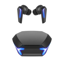 Bluetooth-Gaming-Ohrhörer mit Ladecase, LED-Akkustandsanzeige, Geräuschunterdrückung und geringer Latenz – kompatibel mit iOS/Android