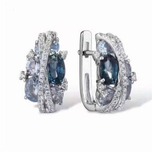 Twist Drop Earrings for Women, Cubic Zirconia