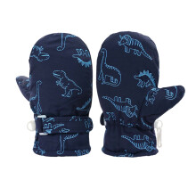 AWZXDE Adorable Winter Mittens for Toddlers and Babies with Prints for Boys and Girls Navy,4-10 Years