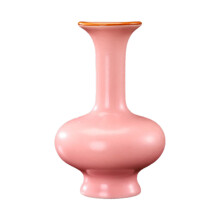 Pink pastel narrow-neck ceramic vase for fresh/artificial blooms—entryway or shelf decor, artisanal craftsmanship, elegant interior accent