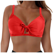 Bikini-Oberteile für Damen – Badeanzug-Oberteil für große Oberweite, nur Knoten-Twist, vollständige Bedeckung, Badeanzug 2025