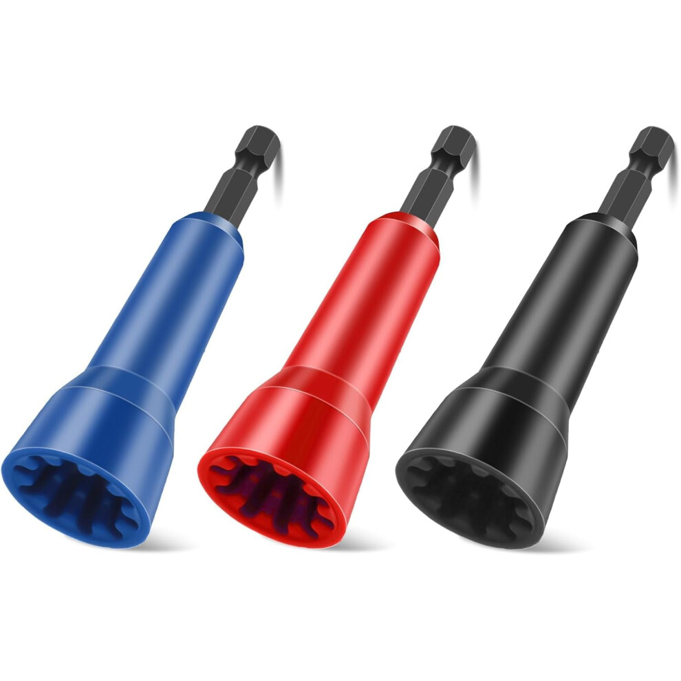 3Pcs Wire Twister Tool For Drill, Wire Nut Twister Cable Stripping And Twisting Tool, Wire-Nut Spinner With 1/4" Chuck For Electric Cable 9313598127549