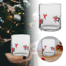 Décoration intérieure : Tasse en verre coloré soufflé pour boissons chaudes et froides, élégante gourde ou mug à jus, idéale pour Noël