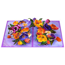 Multipurpose Popup Birthday Cards Vibranting Flower and Butterfly Designs Craft Supplies Decoration for Men and Women