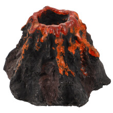 Artificial Grey Resin Volcano Figurine for Aquarium and Fish Tank Decor