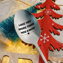 I Love You More Spoon – Romantic 7.6" Coffee Spoon Gift for Him/Her, Anniversary, Christmas, Birthday – Compatible with All Mugs
