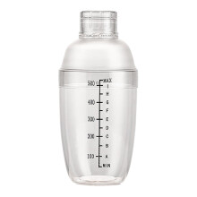 Cocktail Shakers Plastic Cocktail Shaker Hand Drink Mixer Boba Tea Shaker Cup with Scales Bar Tool Transparent Plastic Shaker Milk Tea Shop Supplies