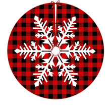 48 Inch Christmas Theme Knitted Tree Skirt Decoration, Double-Sided Printed Xmas Tree Skirt Holiday Tree Base Cover Decoration