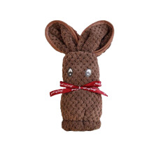 Rabbit-shaped coral fleece towel soft absorbent 1 piece