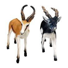 2Pcs PVC Antelope Springbok Deer Figurines Learning Zoo Educational Animal Toy Model for Birthday Gift Xmas Present Boys Girls Toddlers Kids