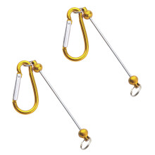 Ganchos mosquetón con cuentas (paquete de 2) para mochilas y llaves