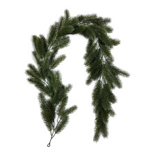 Realistinen 4,9 jalan extra täyspitkä setripuinen jouluseppele, 155 cm vihreä, portaisiin ja kodin sisustukseen
