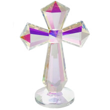 Crystal Standing Cross Religious Statue 1PC