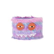 Panier de rangement en peluche lapin mignon avec oreilles et pattes, organisateur de jouets doux pour la chambre d'enfant, motif blanc et rouge