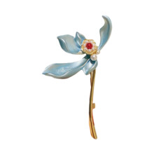 Kobberblomstbrosjenål – Vintage corsage-jakkeslagdekor