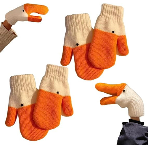 Silly Goose Winterfäustlinge – Fleecegefüttert, 2er-Pack
