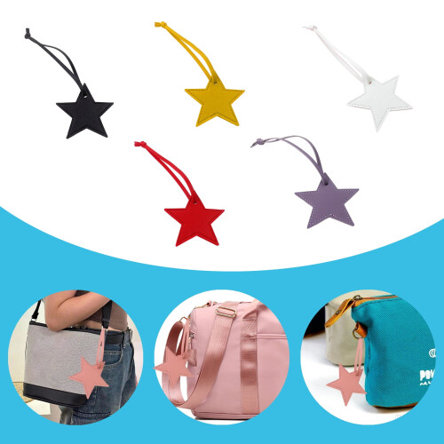 Leren ster bagagelabel hanger – 17x8cm 1