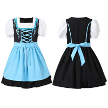 AWZXDE Girls' Multicolor Oktoberfest Skirt – Casual Party & Performance Wear for Kids & Toddlers, Blue