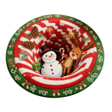 Festive Holiday Cartoon Character Area Rug Soft Floor Mat for Kids Room Playroom and Nursery