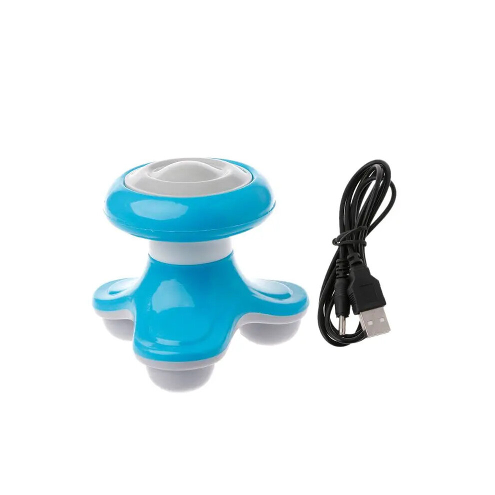 Oba Blue Mini Usb Electric Vibrating Massager Triangle Handheld Massager
