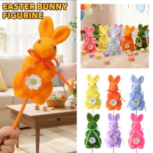 Lapin de Pâques en peluche orange de 20 cm (7,9 pouces)