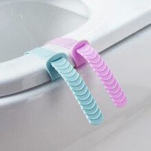 Lève-siège de toilette en silicone (lot de 2), poignée portable et réglable, compatible avec tous les types de toilettes.