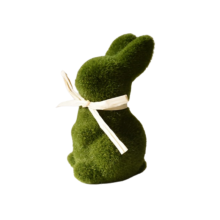 4pcs Flocked Foam Easter Bunny Figurines