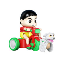 Kids Pull Back Tricycle Toy with Detachable Dog, Inertia Powered Riding Simulation Trike with Moving Puppy, Educationlay Gift for Ages 3-5