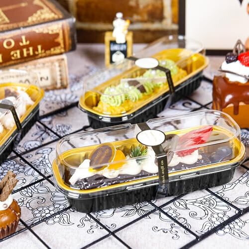 Mini loaf pans with lids 50-pack rectangle aluminum foil 1