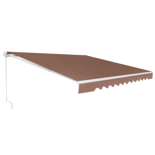 Einziehbare Markise mit Kurbel, Braun, 2,5m x 2m