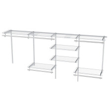Utvidbart skaporganiseringssystem, 122-244 cm, Hvit